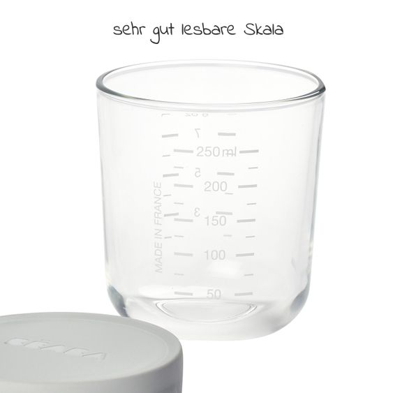 Beaba 2-tlg. Aufbewahrungbehälter-Set aus Glas 150 + 250 ml - Light Mist