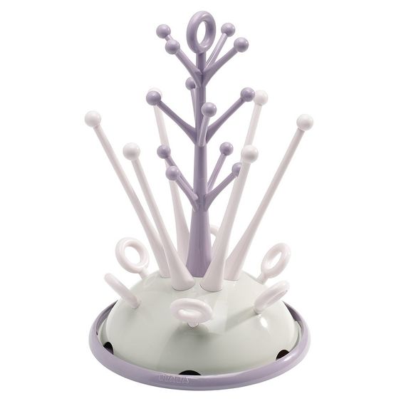 Beaba Drainer stand with drip tray - pastel pink