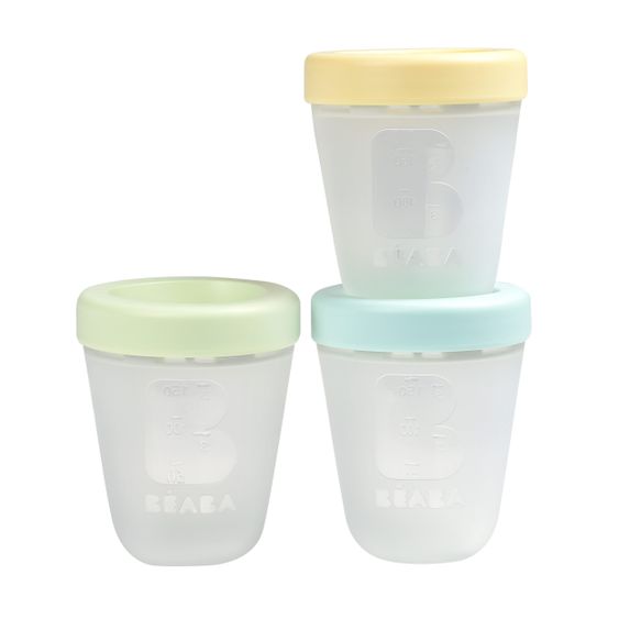 Beaba Storage container 3 pack silicone 200 ml - Spring