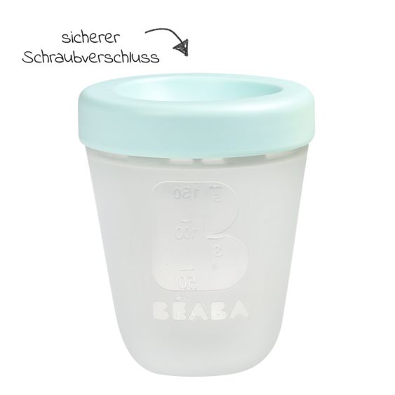 Beaba Storage container 3 pack silicone 200 ml - Spring