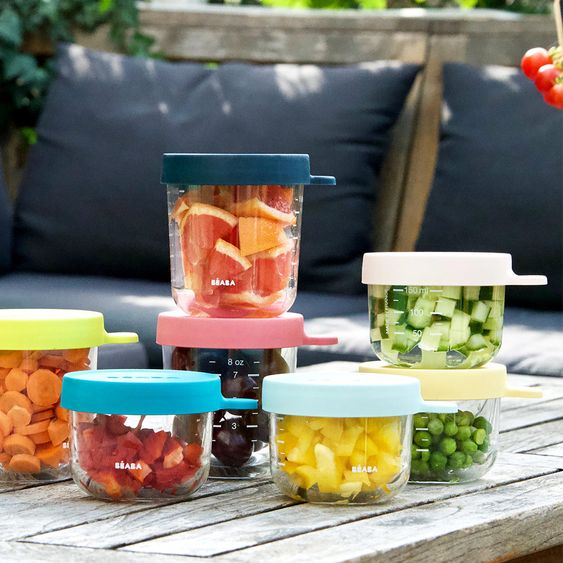 Beaba Aufbewahrungsbehälter Glas 250 ml - Dunkelblau