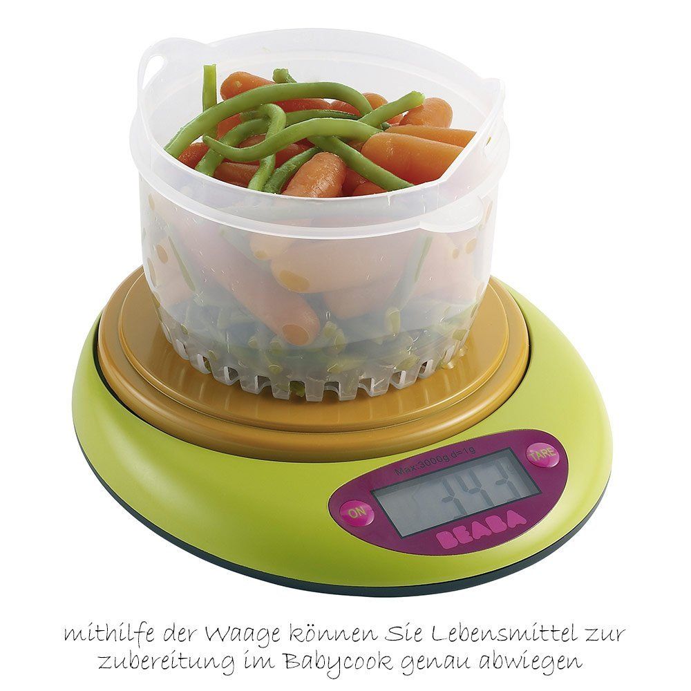 Beaba Babycook Solo Pastellblau mit gratis Waage & Kochbuch