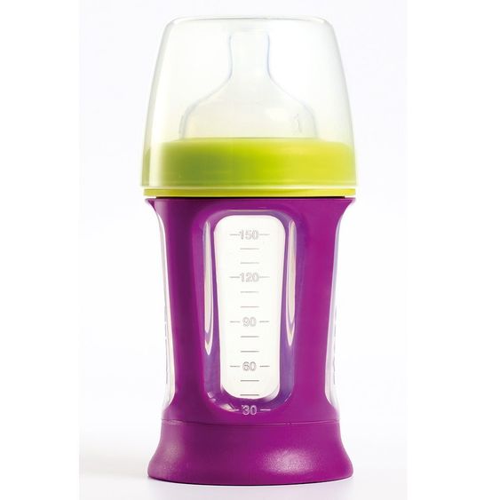 Beaba Babyflasche Biboz Gipsy Lila 150 ml - Silikon Gr.1 variabel