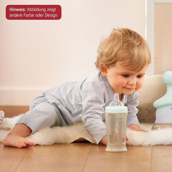 Beaba Baby bottle Biboz Gipsy Purple 210 ml - silicone Gr.1 variable