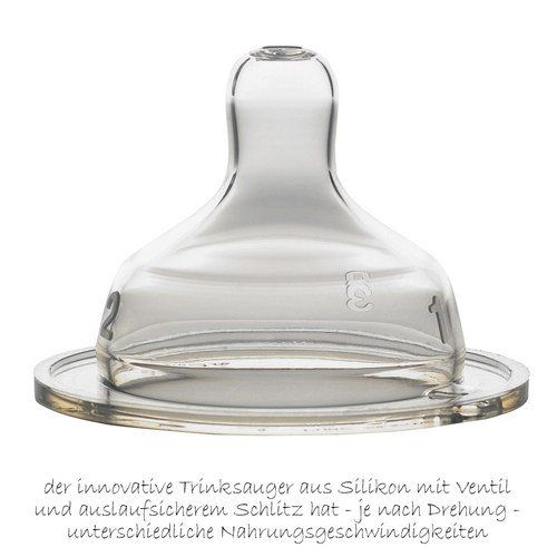 Beaba Babyflasche Biboz Gipsy Orange 210 ml - Silikon Gr.1 variabel