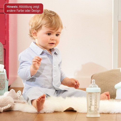 Beaba Baby bottle Biboz pastel pink 210 ml - silicone Gr.1 variable