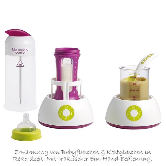 Beaba Baby Food Warmer & Sterilizer 2 in 1 Bib Secondes Control - Gipsy