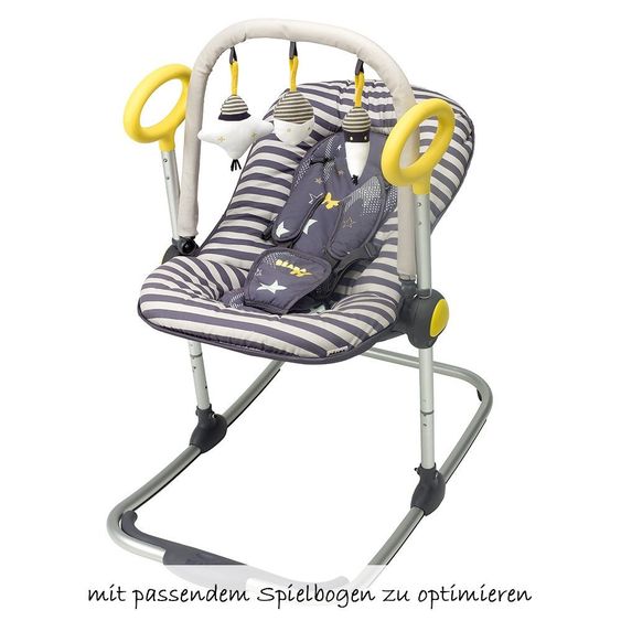 Beaba Babywippe Transat Up & Down - Streifen Grau