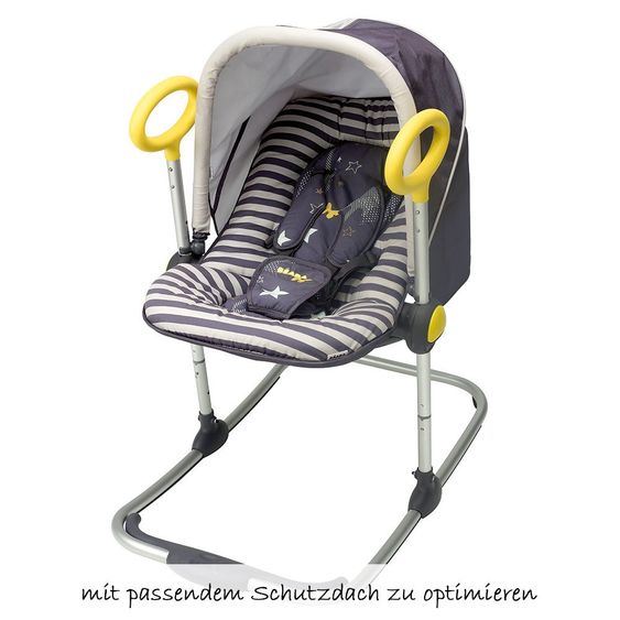 Beaba Babywippe Transat Up & Down - Streifen Grau