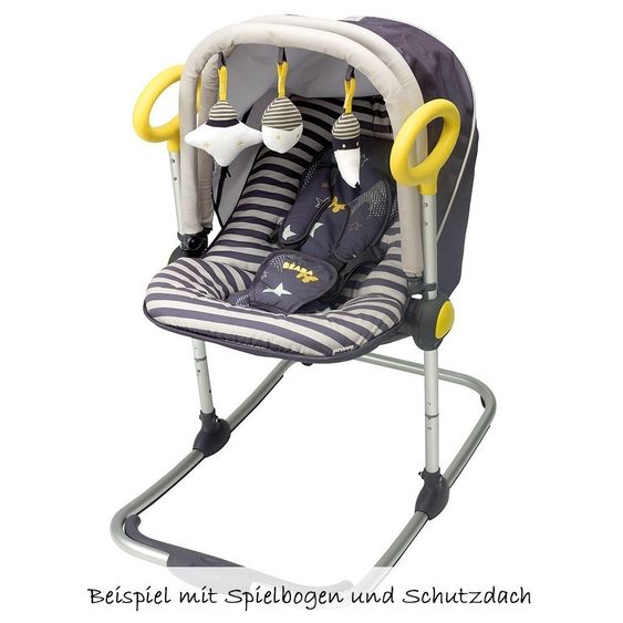Beaba Babywippe Transat Up & Down - Streifen Grau