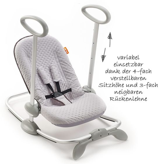 Beaba Babywippe Up & Down II - Print - Grau Blau
