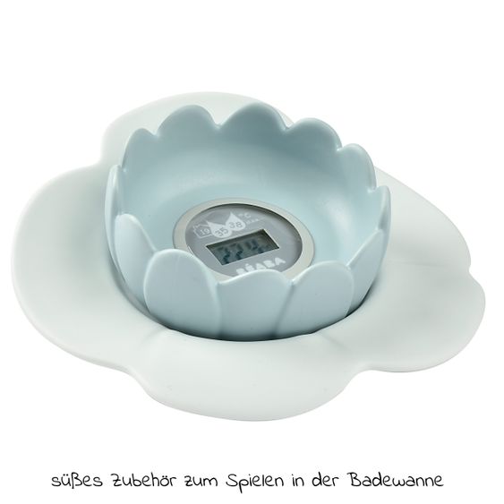 Beaba Bath thermometer digital - Bath flower - Green Blue