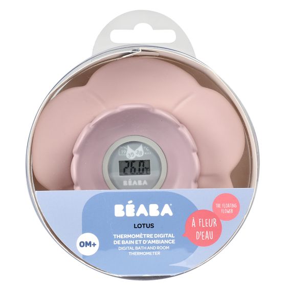 Beaba Bath thermometer digital - Bath flower - Old Pink