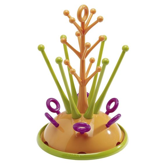 Beaba Bottle rack with drainer - Orange