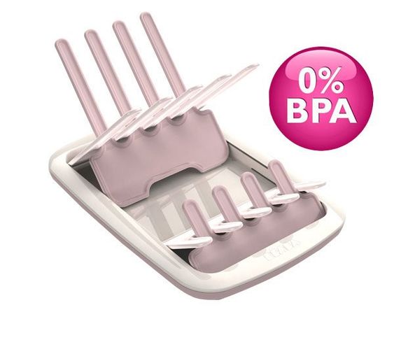 Beaba Flaschenständer zusammenklappbar - Pastellpink