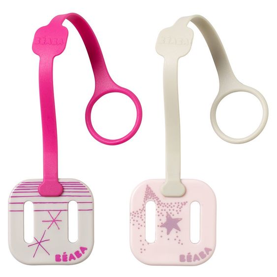 Beaba Flexibles Schnullerband Universal 2 Stück - für Mädchen