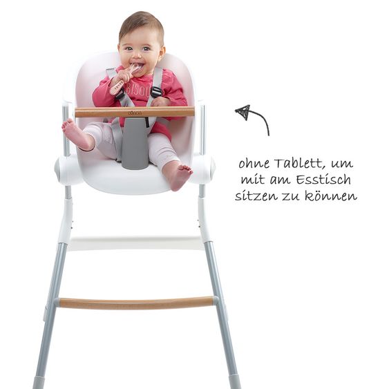Beaba Hochstuhl Up & Down - Grau Weiß