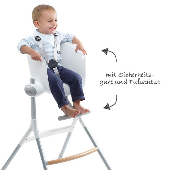 Beaba Hochstuhl Up & Down - Grau Weiß