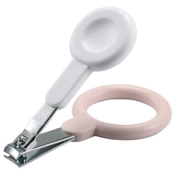 Beaba Nail clippers with protective case - pastel pink