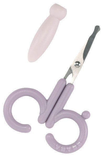 Beaba Nail scissors with protective case - pastel pink