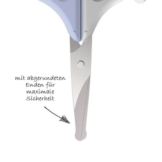 Beaba Nail scissors with protective cap - Mineral