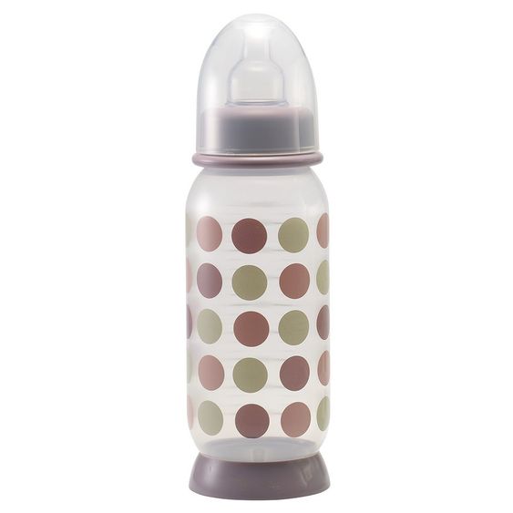 Beaba PP-Flasche Punkte 240 ml - Silikon Gr.1 - Pastellrosa