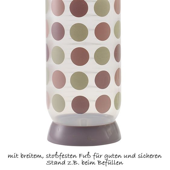 Beaba PP-Flasche Punkte 240 ml - Silikon Gr.1 - Pastellrosa