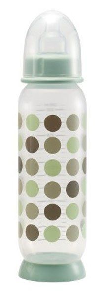 Beaba PP- bottle dots pastel blue 330 ml - silicone Gr.1