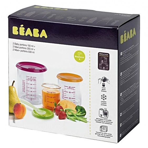 Beaba Set Kostbecher Baby und Maxi Portion - 6 teilig