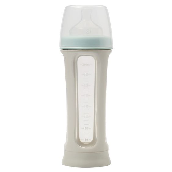 Beaba Silikon-Flasche Biboz 270 ml - Silikon Gr. 2 - Pastellblau