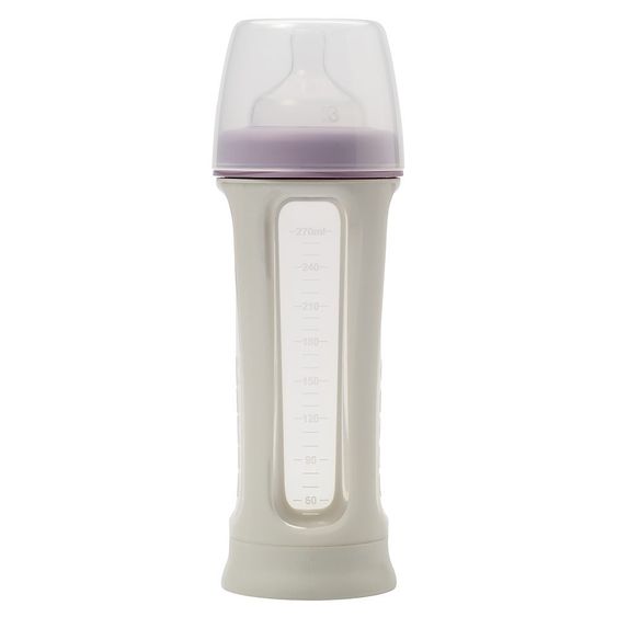 Beaba Silikon-Flasche Biboz 270 ml - Silikon Gr. 2 - Pastellpink