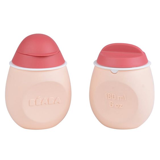 Beaba Silikon-Quetschbeutel & Snackbox 2in1 BabySqueez 180 ml - Rose Pink