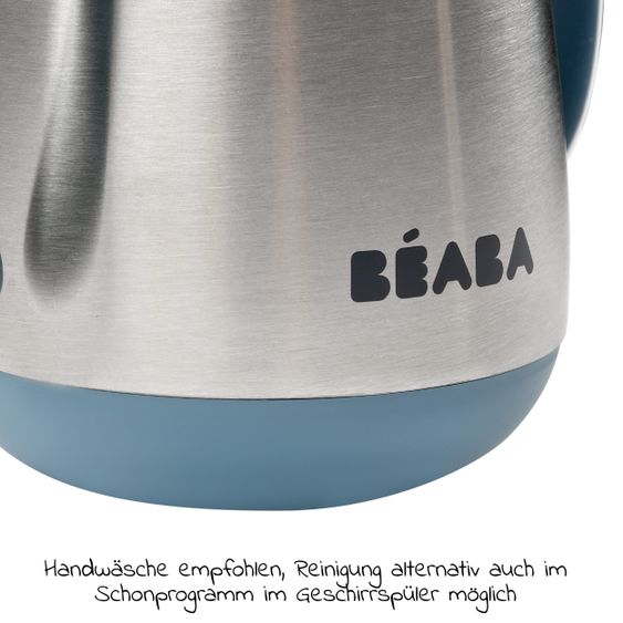 Beaba Strohhalmbecher Edelstahl - Windy Blue - Gr. 250 ml