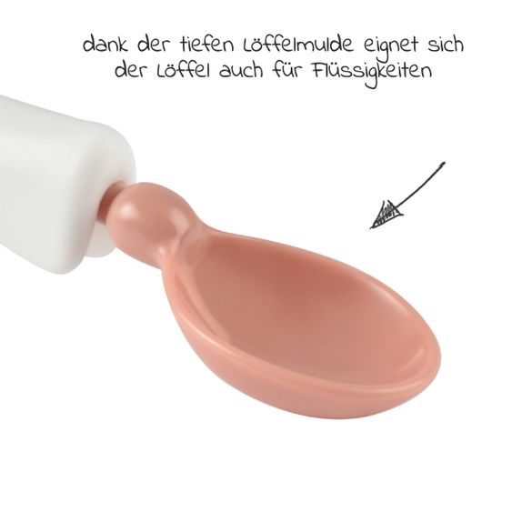 Beaba Training Spoon 360° - Old Pink