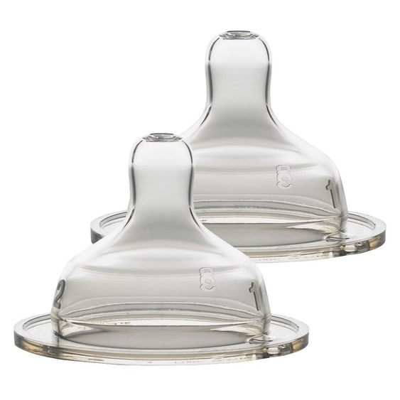 Beaba Trinksauger 2er Pack MyFlow für Biboz-Flasche - Silikon Gr. 2 Tee