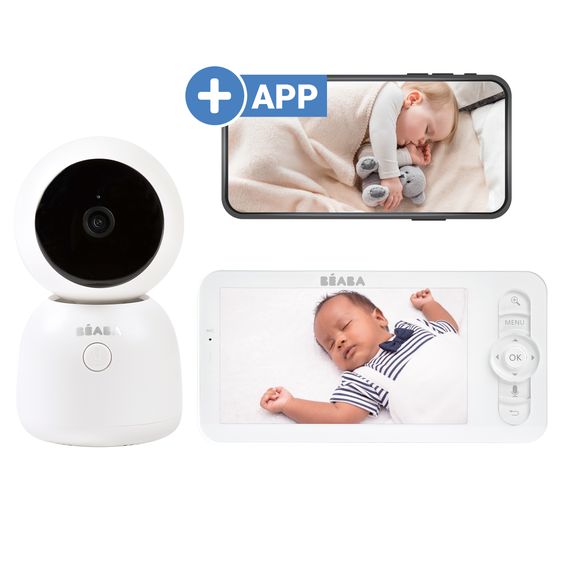 Beaba Video-Babyphone mit 360° Kamera & 720p-HD-Bildschirm - Zen Night Light