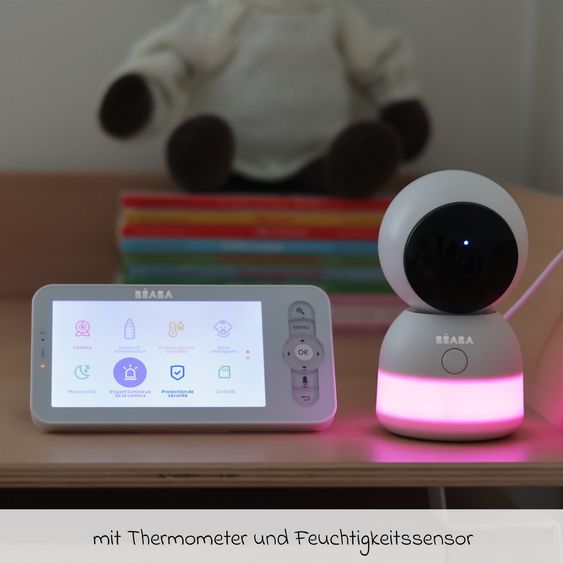 Beaba Video-Babyphone mit 360° Kamera & 720p-HD-Bildschirm - Zen Night Light