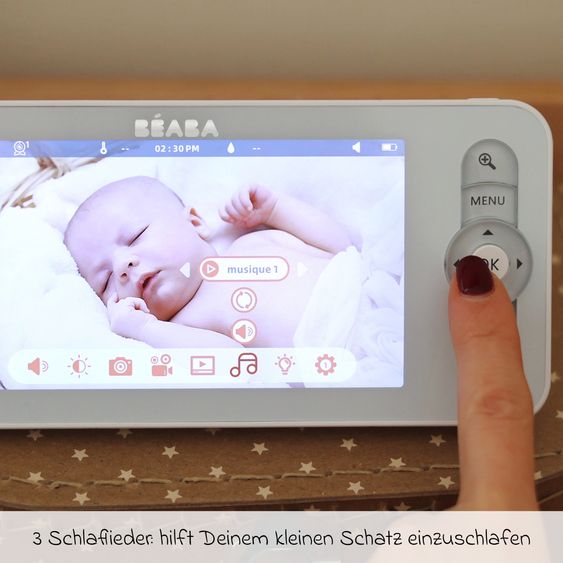 Beaba Video-Babyphone mit 360° Kamera & 720p-HD-Bildschirm - Zen Night Light