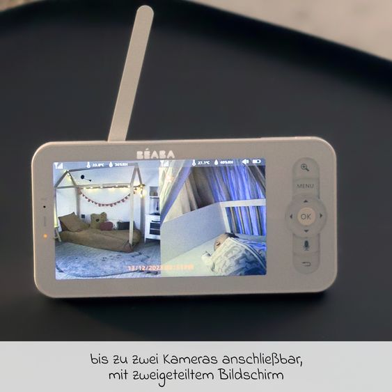 Beaba Video-Babyphone mit 360° Kamera & 720p-HD-Bildschirm - Zen Night Light