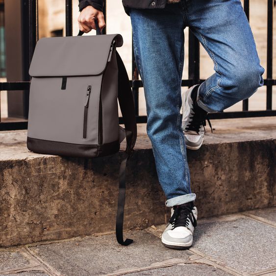 Beaba Wickelrucksack inkl. Wickelunterlage & Kinderwagenbefestigung - Oslo - Mineral Grey