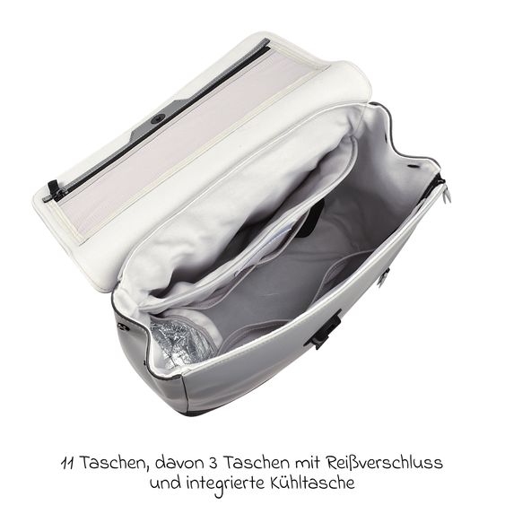 Beaba Wickelrucksack inkl. Wickelunterlage & Kinderwagenbefestigung - Oslo - Mineral Grey