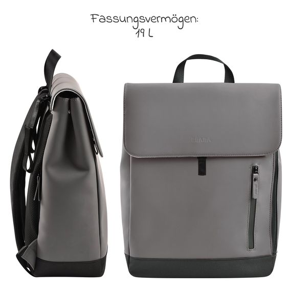 Beaba Wickelrucksack inkl. Wickelunterlage & Kinderwagenbefestigung - Oslo - Mineral Grey