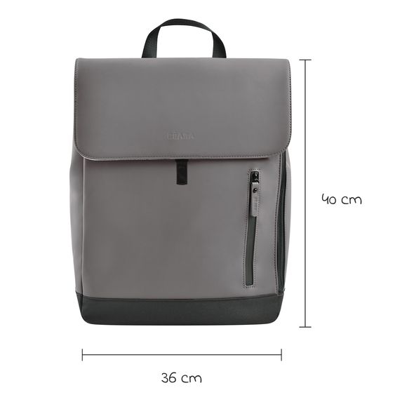 Beaba Wickelrucksack inkl. Wickelunterlage & Kinderwagenbefestigung - Oslo - Mineral Grey