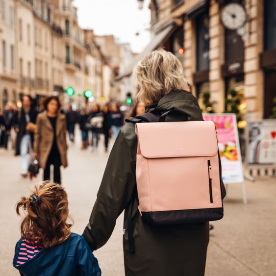 Beaba Wickelrucksack inkl. Wickelunterlage & Kinderwagenbefestigung - Oslo - Rose