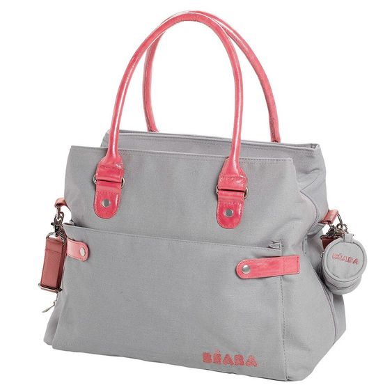 Beaba Wickeltasche Stockholm - Korallenrot Grau