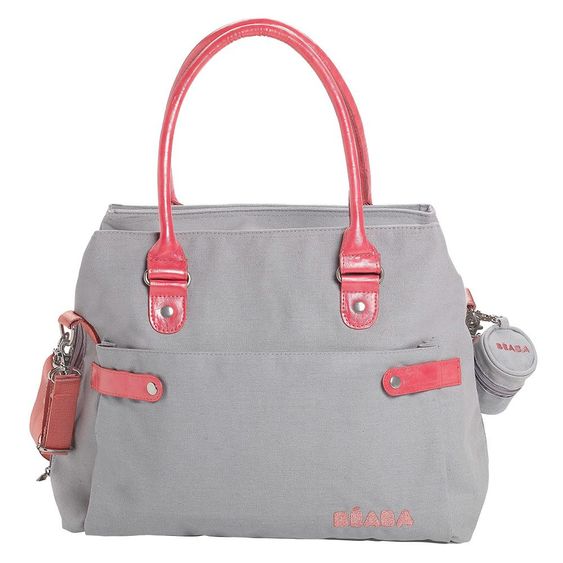 Beaba Wickeltasche Stockholm - Korallenrot Grau