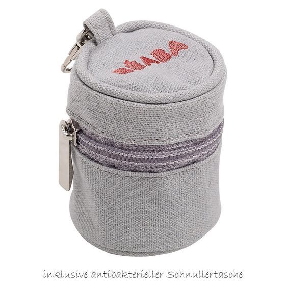 Beaba Wickeltasche Stockholm - Korallenrot Grau