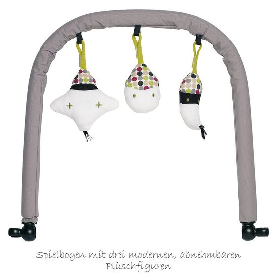 Beaba Zubehör für Babywippe Up & Down Schwarz Grau - Dach und Spielbogen