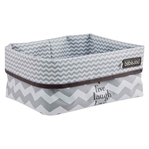 bébé-jou Aufbewahrungskorb 27 x 18 cm - Chevron Grey