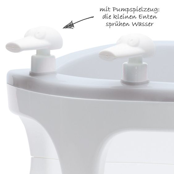 bébé-jou Baby-Badesitz mit Pumpspielzeug - Light Grey